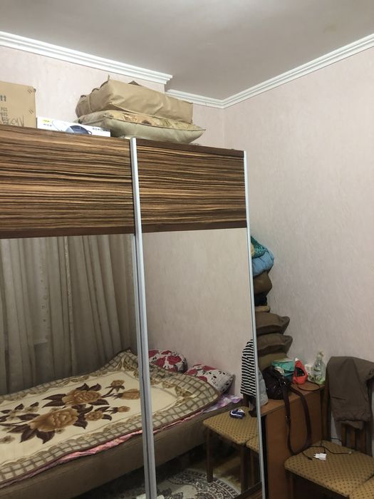 Шифонер коричневый двери раздвижные полкидля белья плательный  полки д