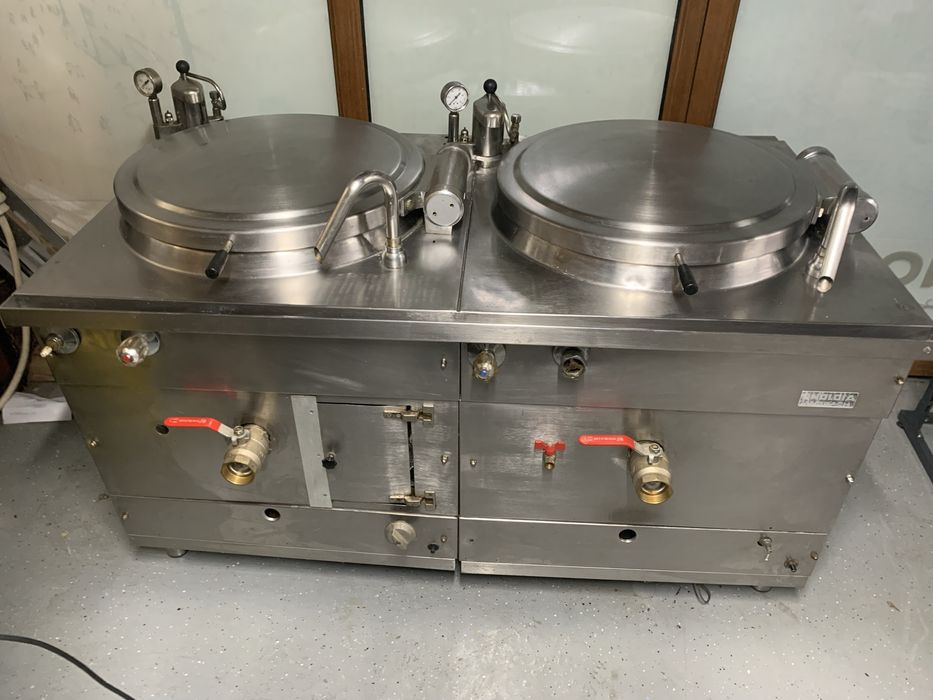 Marmita industriala dubla din inox profesionala ,stare foarte buna