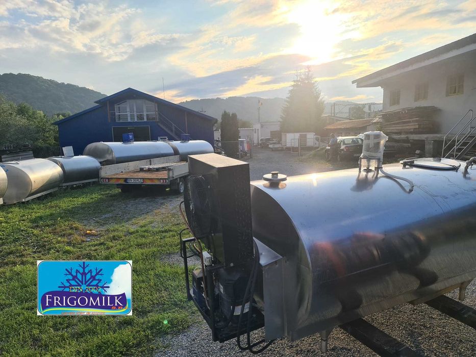 Tanc 2500 litri racire lapte , bazin lapte , tanc inox , cu spalare