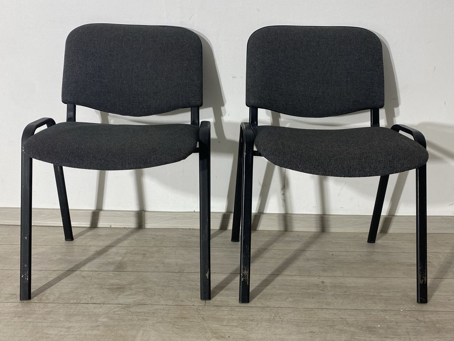 17 Buc. Scaun Vizitator; Scaune Solide, Stivuibile, Cadru Metalic