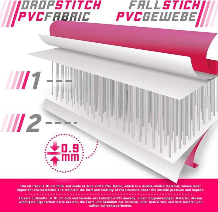 Vand Covor/saltea gonflabil(a) Airtrack 300x100x10 cm - roz