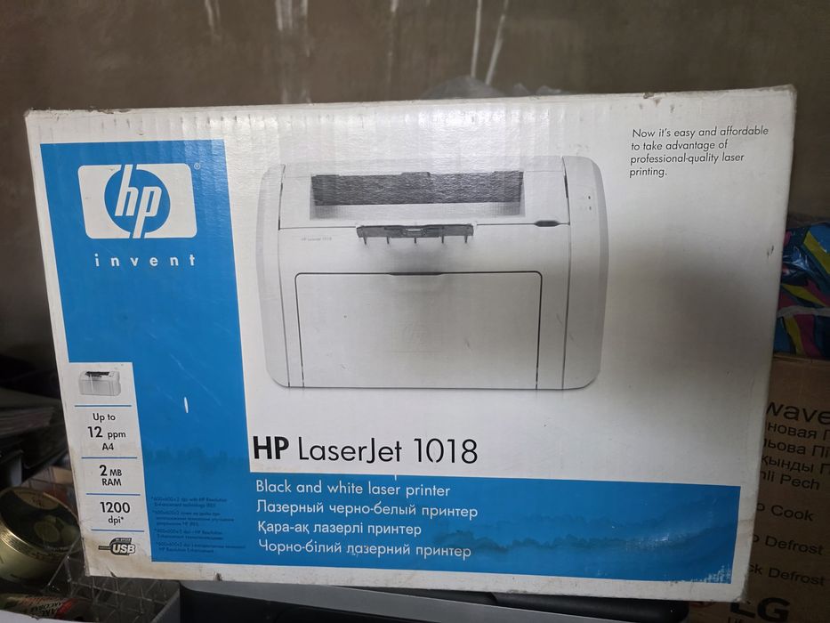 Легендарный лазерный принтер HP LaserJet 1018 (вечный картридж 12А)