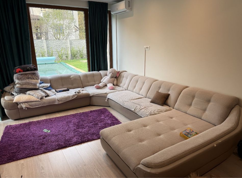 Canapea/Coltar extensibil bej