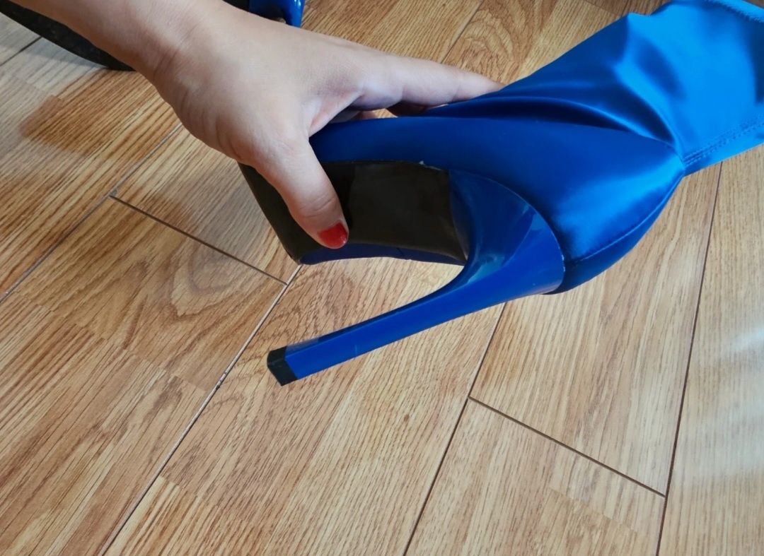 Botine din satin Zara 37