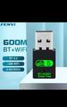 USB адаптер, WiFi Bluetooth, 2.4 / 5 Ghz, 600 Mbps, за компютър / лапт