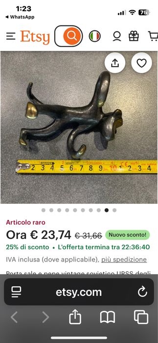 Антикварна декорация за маса маймунка плътна  отливка патиниран бронз