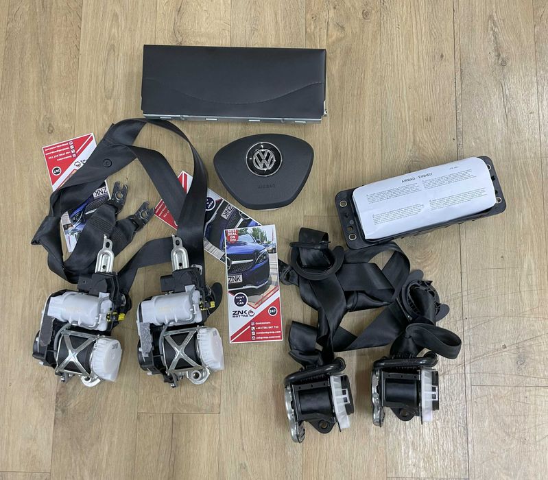 VW Golf 7 - kit airbag volan pasager genunchi - set centuri PRESAFE