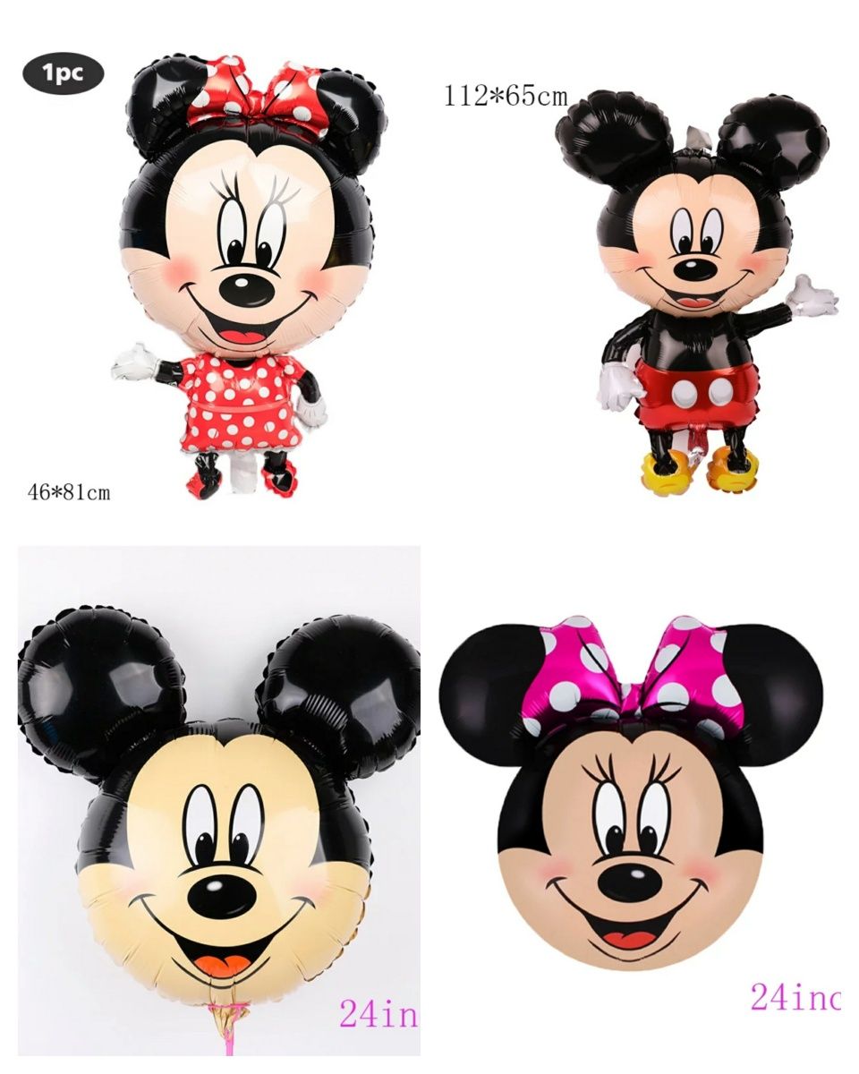 Baloane folie aluminiu/plastic diverse modele Mickey, Minnie
