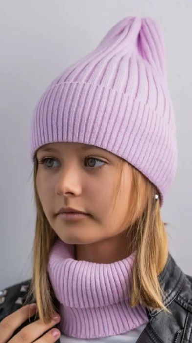 Продам шапочку и снуд на девочку