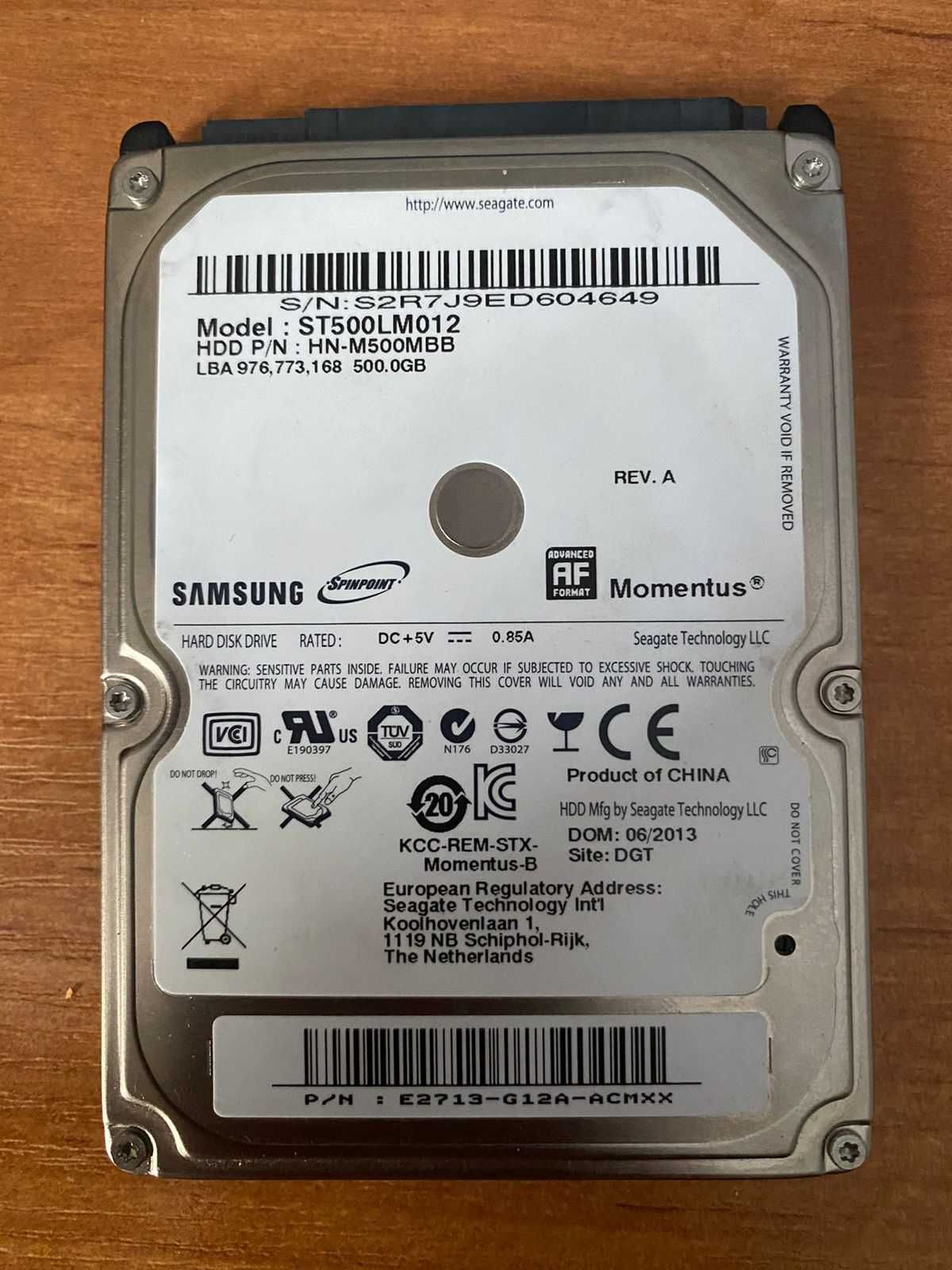 HDD 2.5" 500GB (4.5 года работы) SATA - бесплатная доставка в Алматы