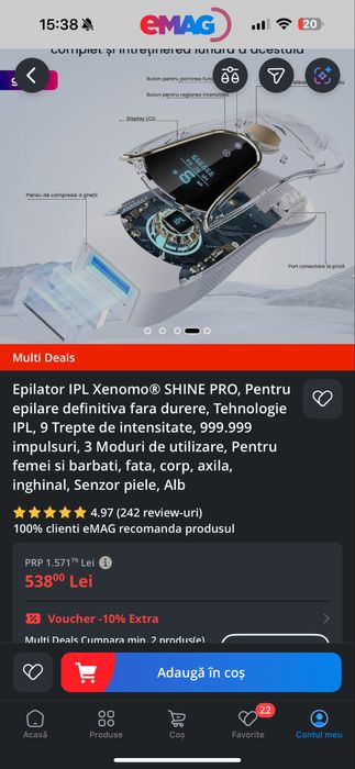 Aparat epilare IPL