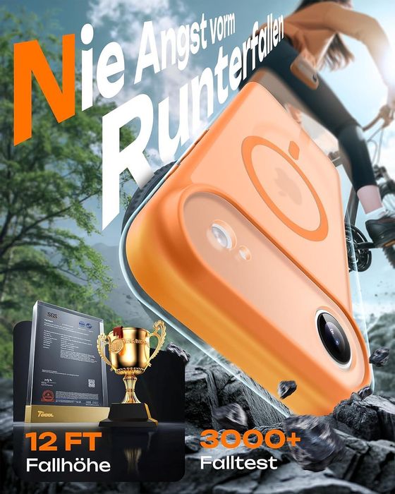 Матов magsafe кейс за apple iphone 17 air - оранжев