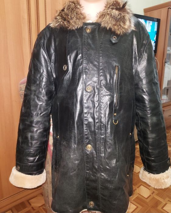 Зимняя куртка натуральная кожа
