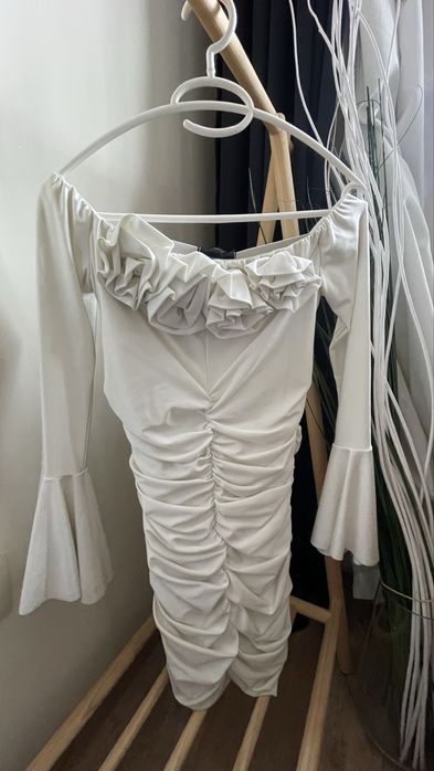 Бяла парти рокля Nikole Collection