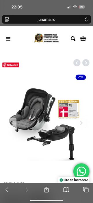 Scoica auto Kiddy Evoluna i-Size Plus designed by egg