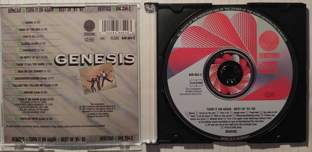 Неофициални cd / цд дискове - нови - Genesis,Gr. Carnation,Symphony X