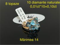 Bijuteria Royal CB : Inel dama aur 18k 9,96gr 10 diamante naturale