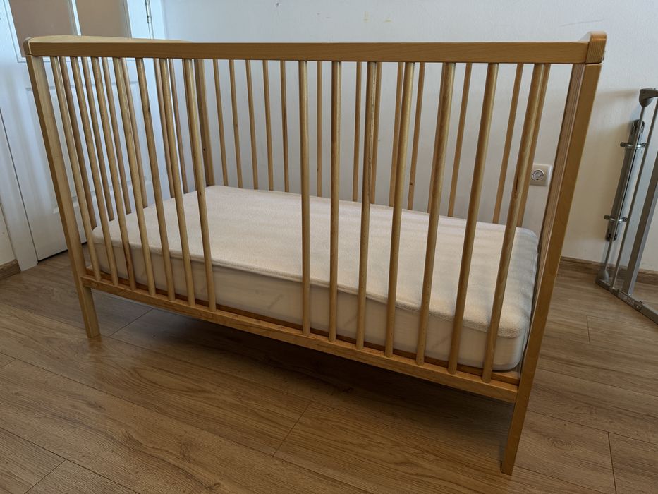 Бебешка кошара дървена 120х60 см