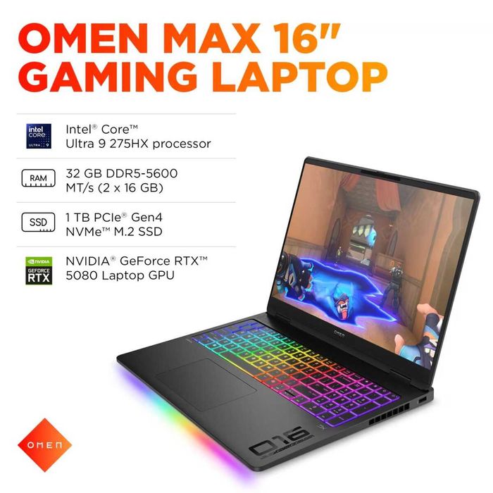Laptop Gaming HP OMEN MAX 16 OLED 240Hz Ultra 9 275HX 32GB RTX 5080 2T
