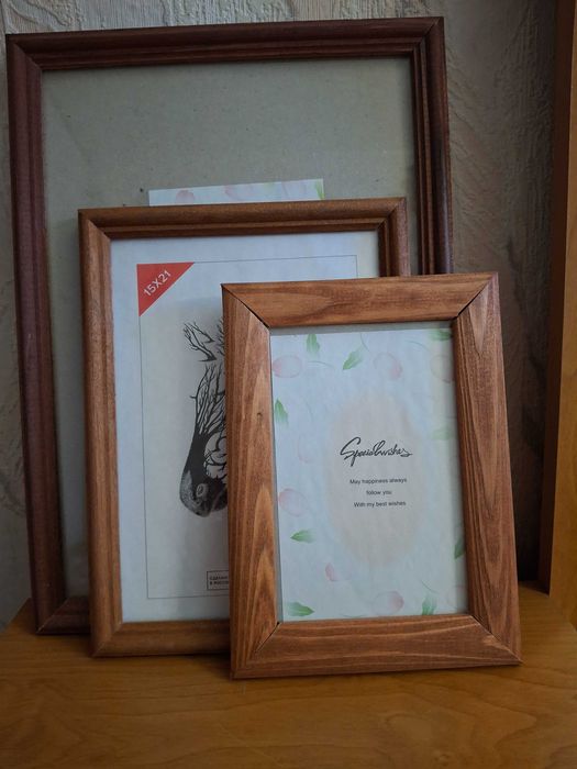 Фоторамки. Дерево, стекло. Новые