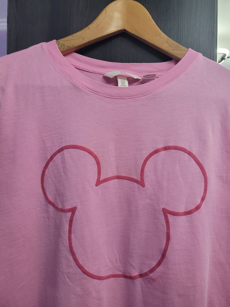 Tricou roz H&M Mickey Mouse