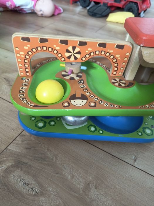 Traseu lemn cu bile copii