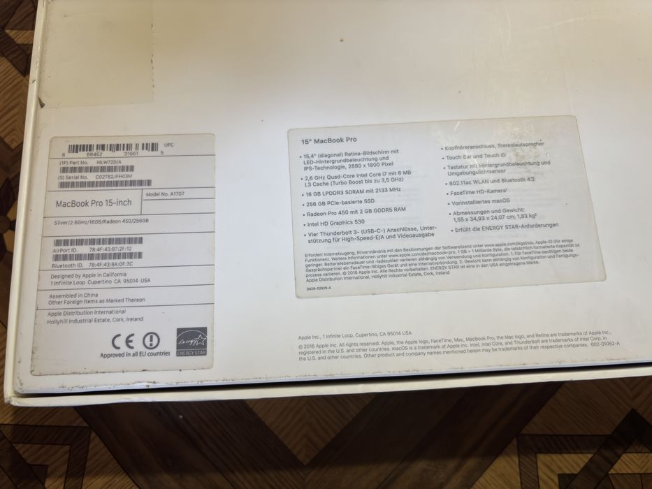 macbook 15 pro  16gb