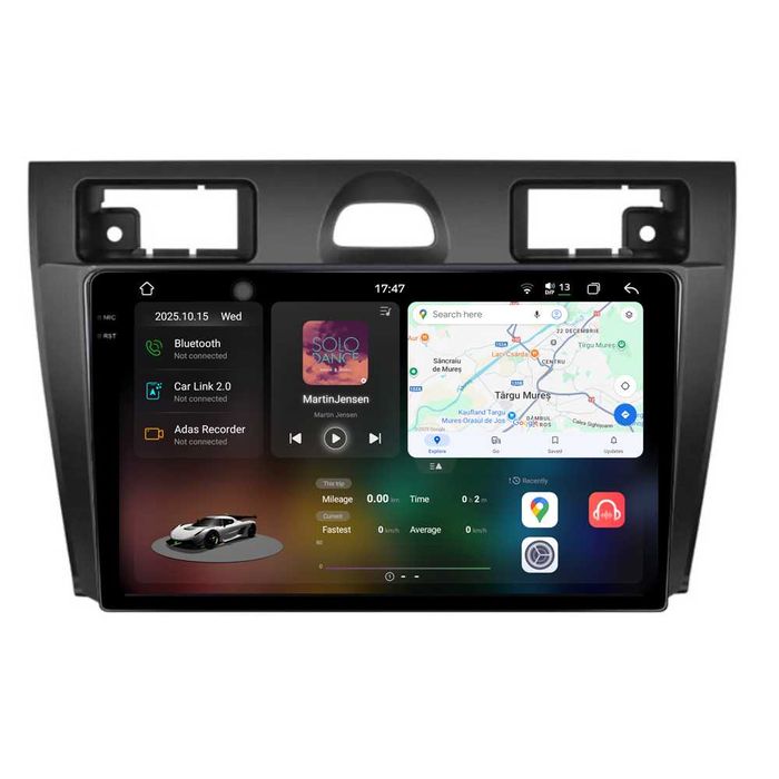 Navigatie Dedicata Ford Fiesta (2006-2011), 9Inch, Bluetooth, CarPlay