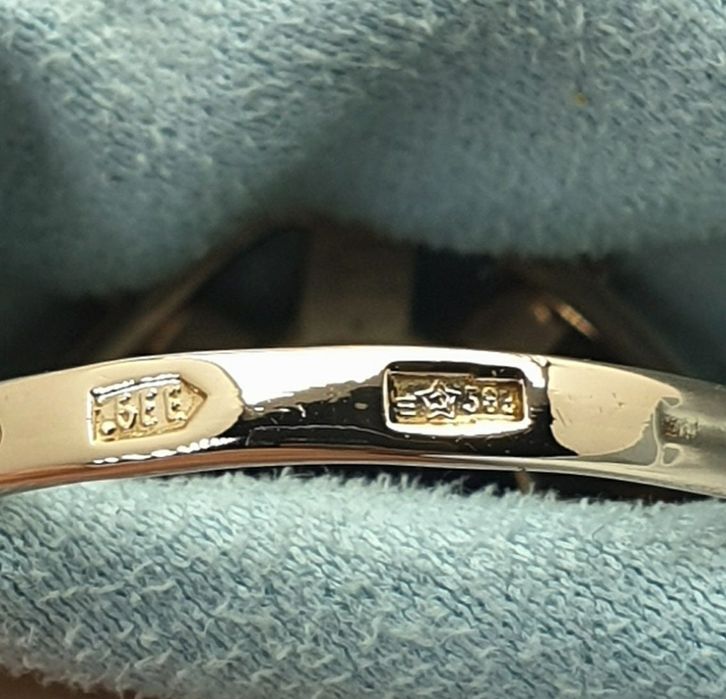 Ссср1986год Ереван заводской кольцо ПАУК с корунд Александритом 583про