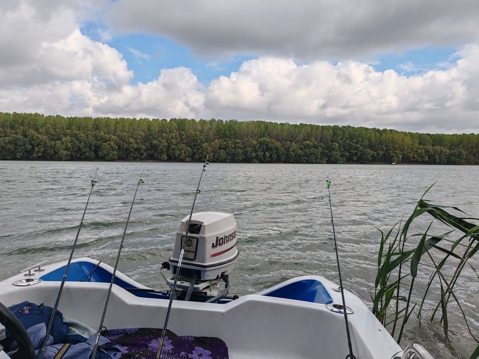 Vând motor barca  JOHNSON Bombardier. 25 cp  2T - pornire  electrica