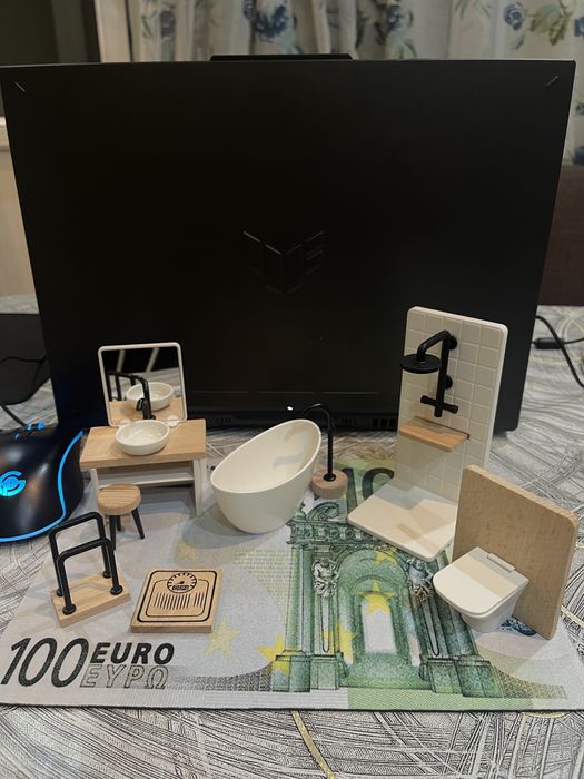 Продам новый игрушечный ванный гарнитур для кукольного домика