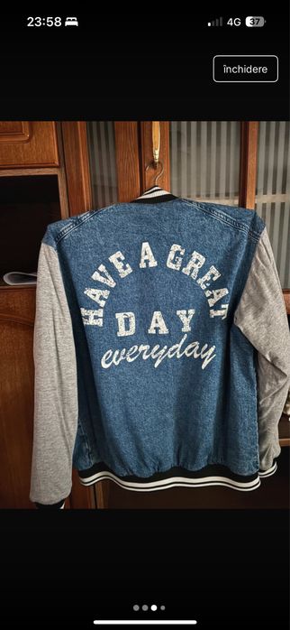 Jachetă Baseball Denim H&M Divided XXS - Stil sportiv & confortabil