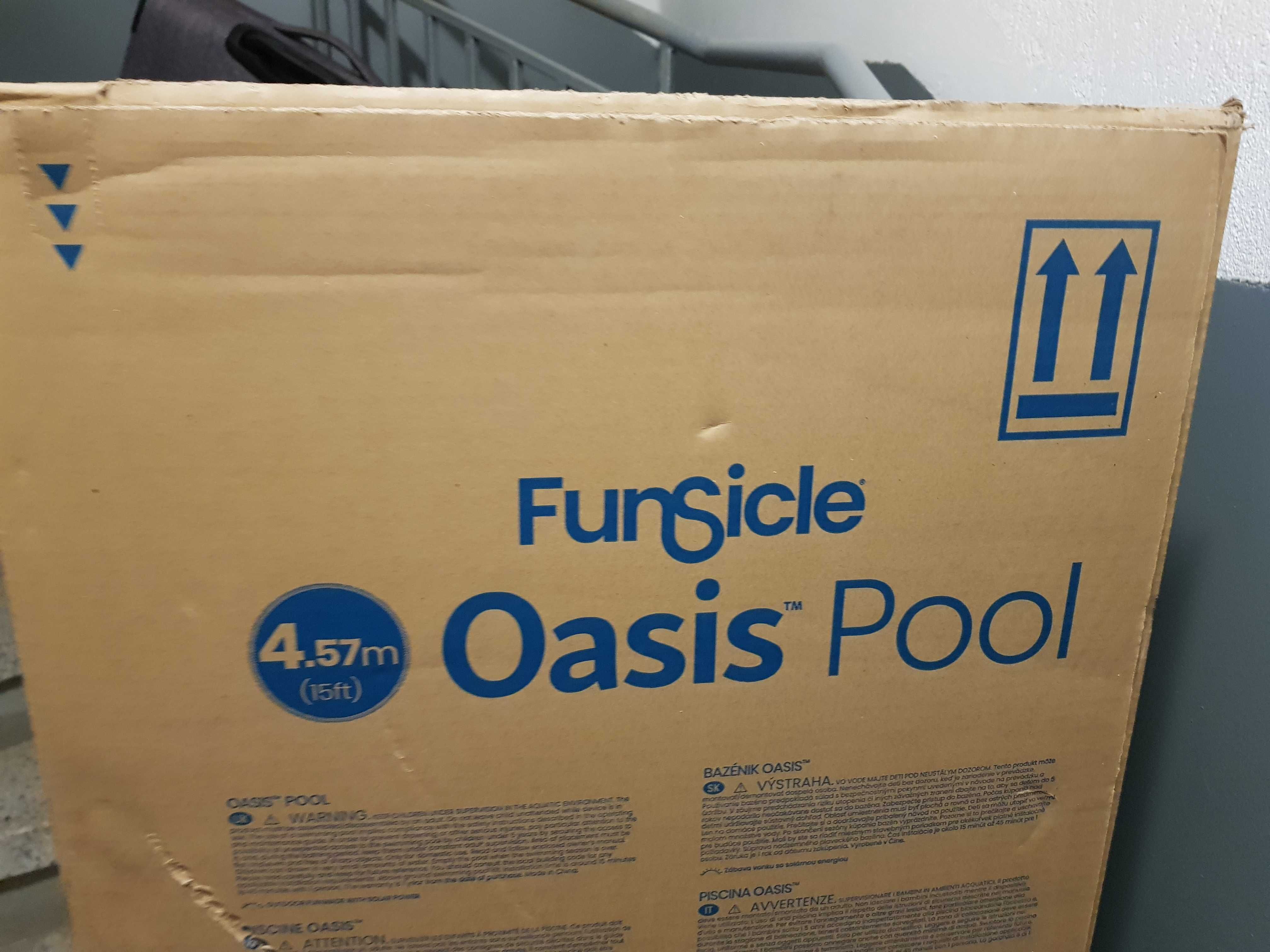 Сглобяем басейн FunSicle Oasis Pool . Кръгъл 4.57 / 1.07 м (НОВ)