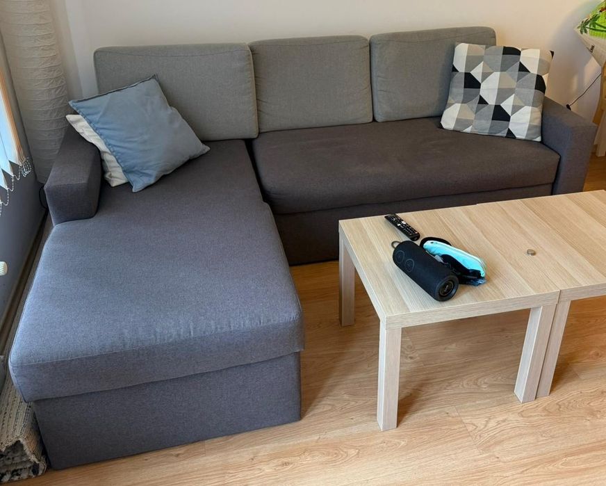 Ъглов диван с лежанка