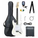 Set chitara electrica McGrey Rockit Guitar ST Alb