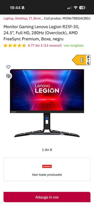 Vand monitor gaming legion R25f-30 ,24.5 280hz