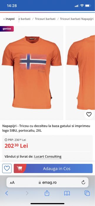 Vând tricou napapijri nou