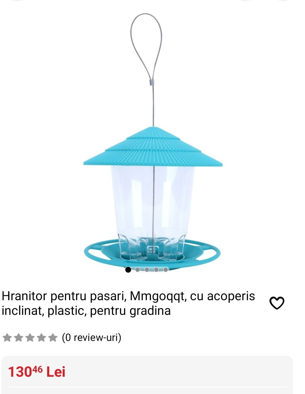 Hranitoare noi pentru  păsări colivie/ exterior