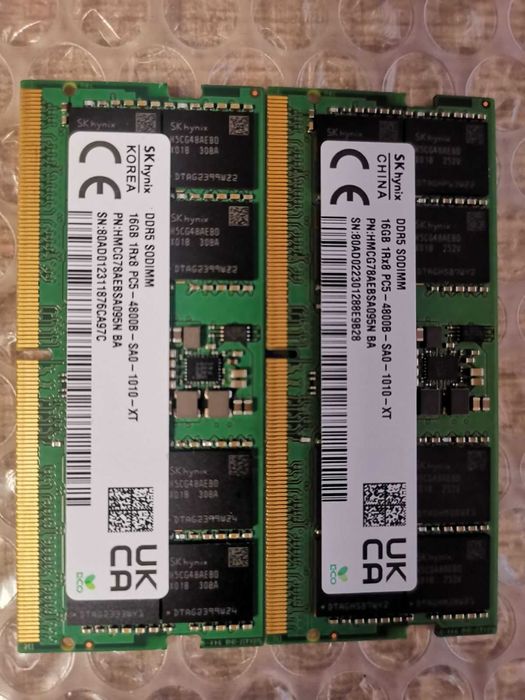 RAM SОDIMM памет SKHynix 32Gb (2x 16Gb) DDR5 4800 Mhz 262 pin CL40