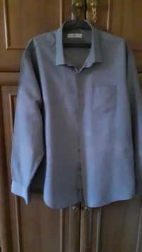 Продам мужскую турецкую рубашку синего цвета. Рпзмер 56. 4 XL.
