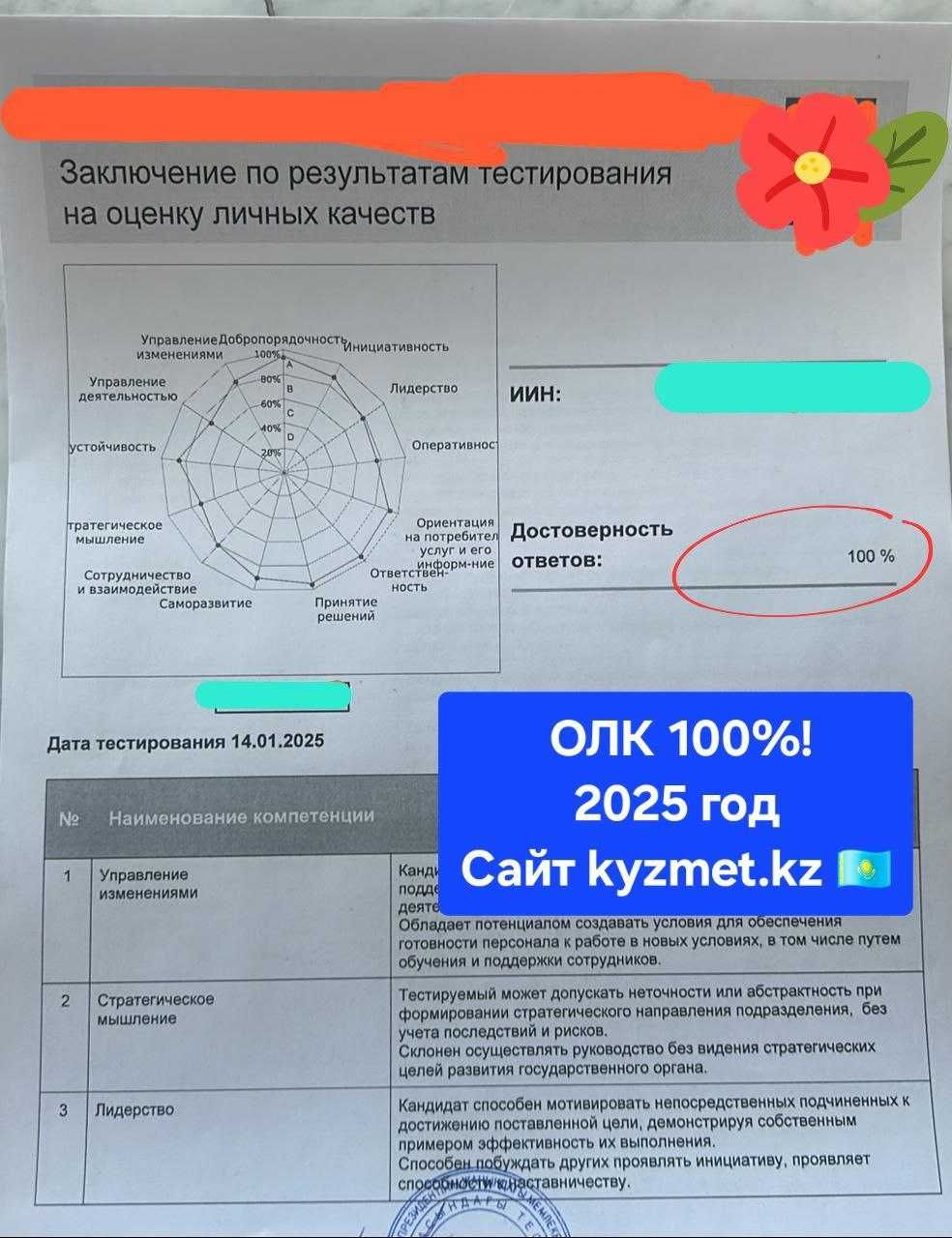Гостест и ОЛК. Тесты на госслужбу по всем программам. №1 по Казахстану