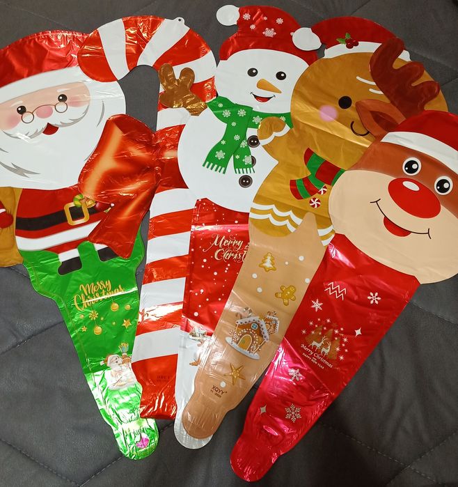 Фольгированные новогодние шары