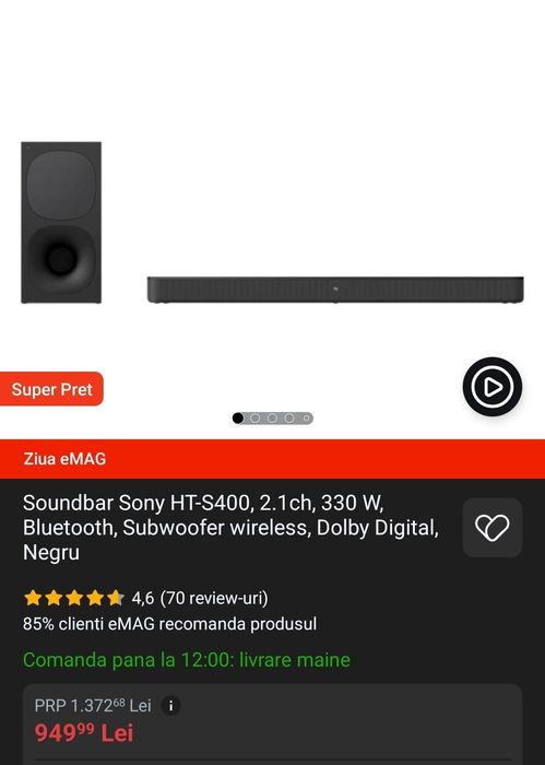 Soundbar Sony HT-S4000