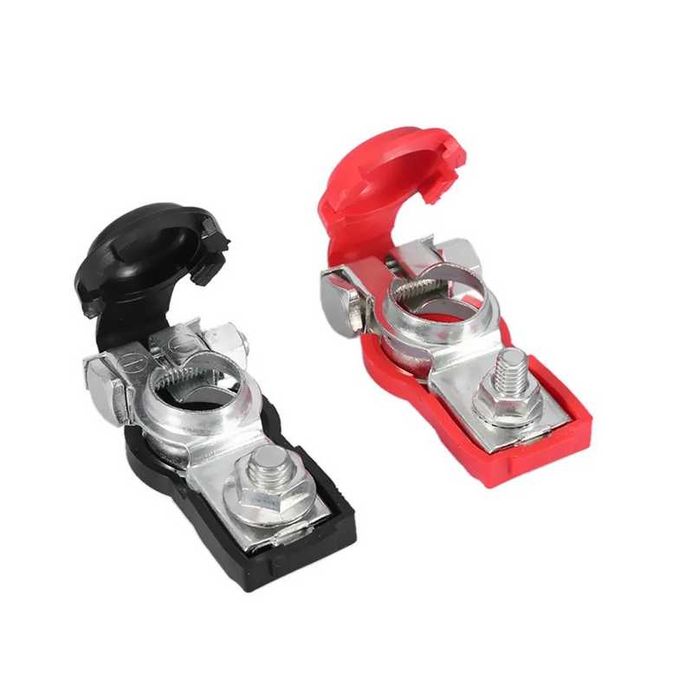 Комплект клеми за акумулатор с гумено покритие 12V.