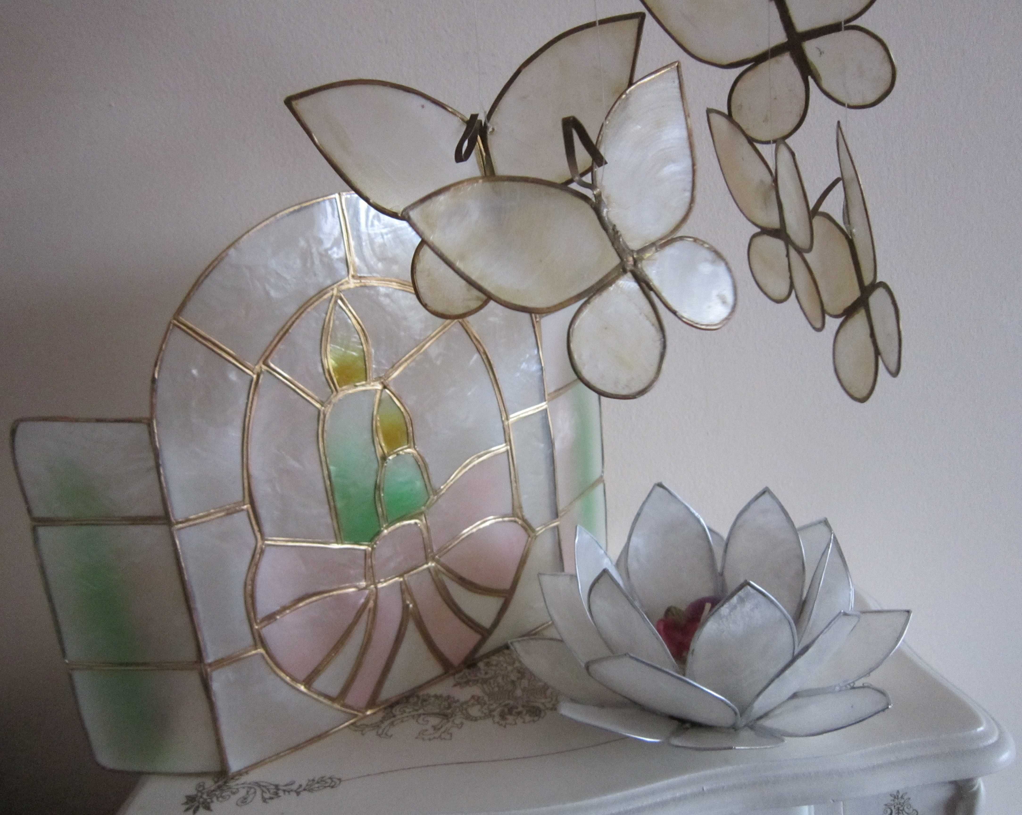 cadou rar Tiffany style Mother of Pearl sidef Germania 1980