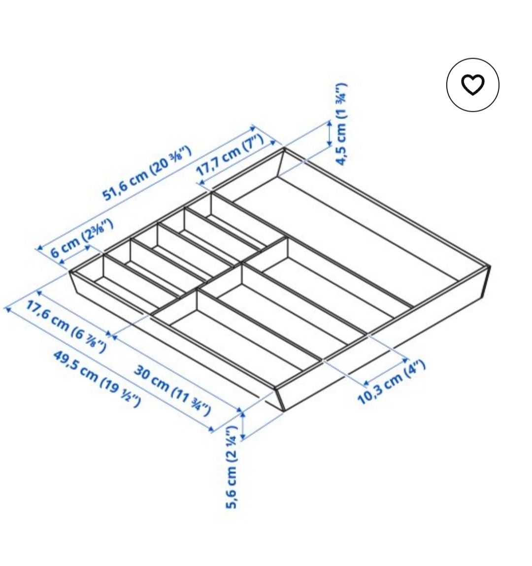 IKEA Поставка за прибори 
поставка за прибори, 52x50 см