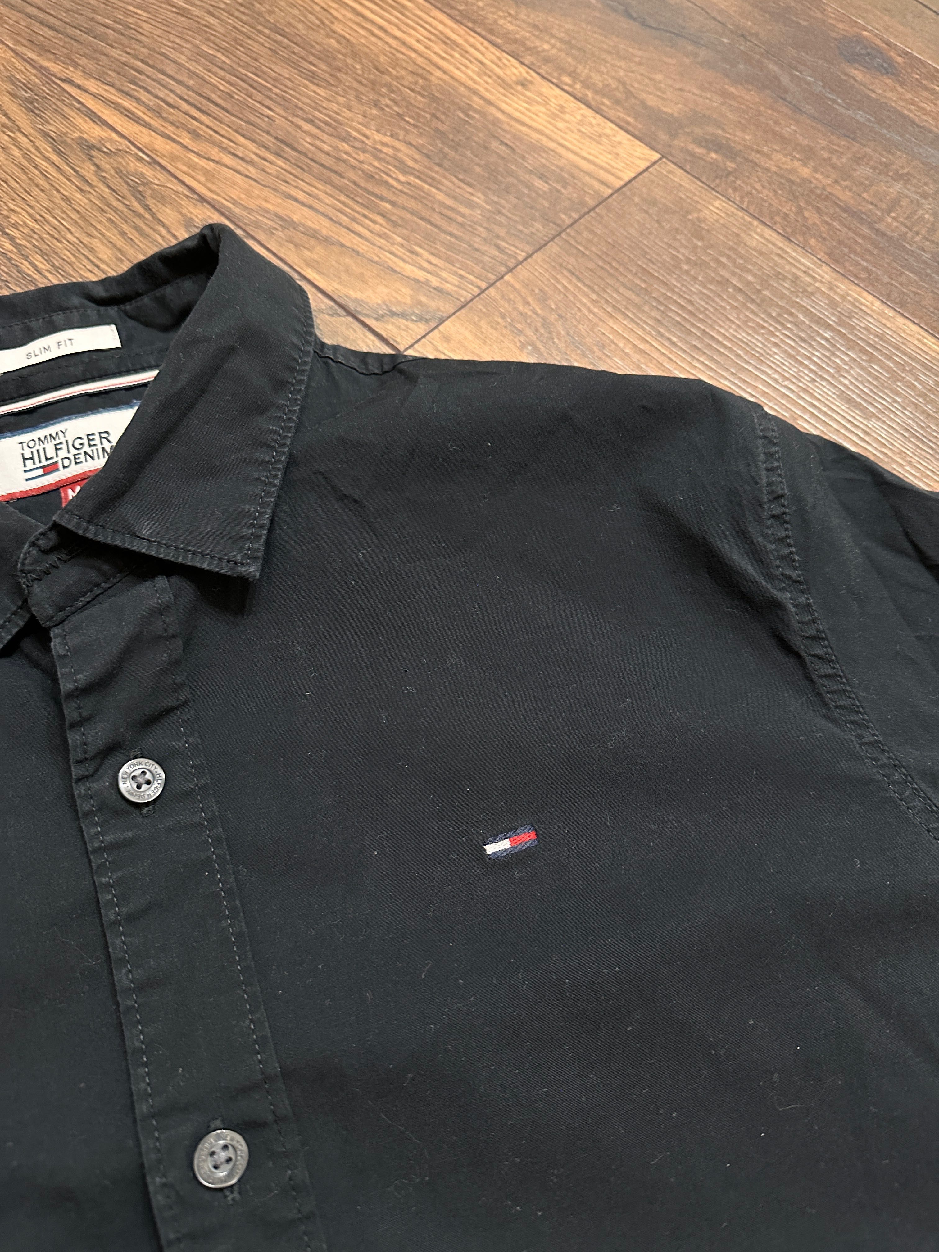 Tommy Hilfiger черна мъжка риза