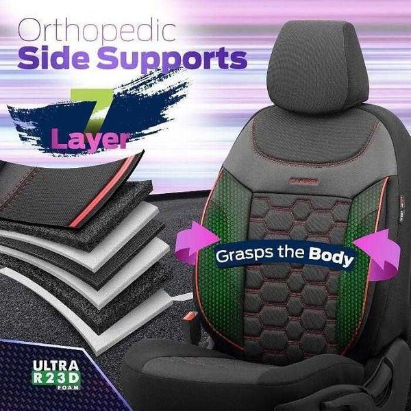 Тапицерия OTOM за седалки Carbon CRB3404 (сиво/черно)