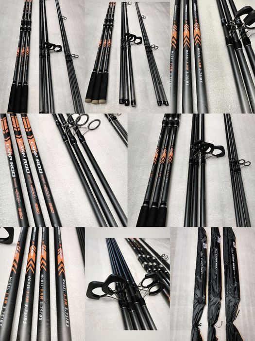 SET 3 Lansete EASTSHARK 3 SEGMENTE 3.90M 3.75LBS + 3 Mulinete 60 FR
