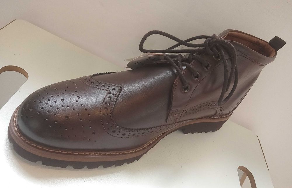 Ghete lace up 45 brogue premium Tataly Italy piele naturala